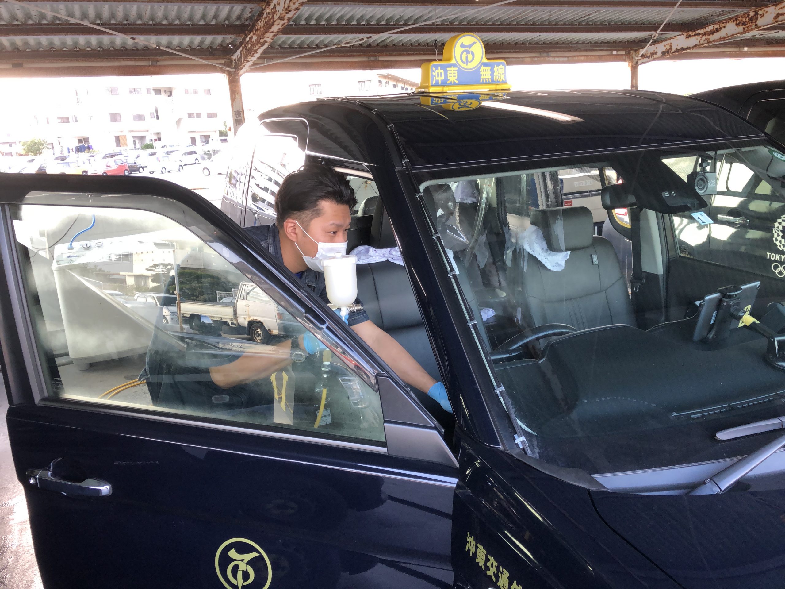 沖東交通_抗菌ガラスコート＆空気触媒セルフィール_施工請負：ブルーフィールド沖縄
